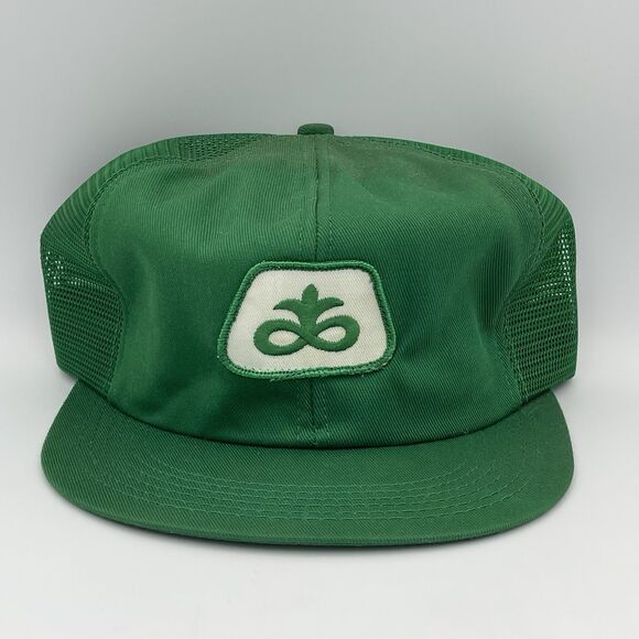 Pioneer Seeds Vintage K Products Green Mesh Hat Farming Snapback USA Trucker Cap - Picture 1 of 14